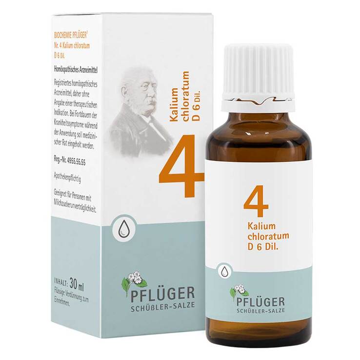 Biochemie Pflüger 4 Kalium chloratum D 6 Tropfen, 30 ml