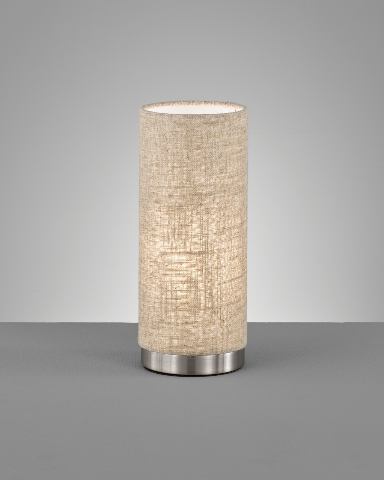 Tischleuchte THOR - sandfarben-nickelfarben - 25 cm