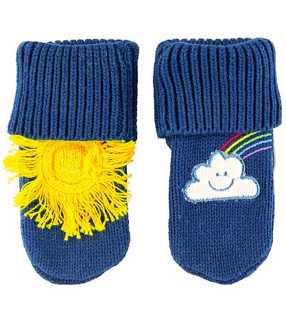 Stella McCartney Kids Fäustlinge/Babymütze - Wetter - Gelb/Navy