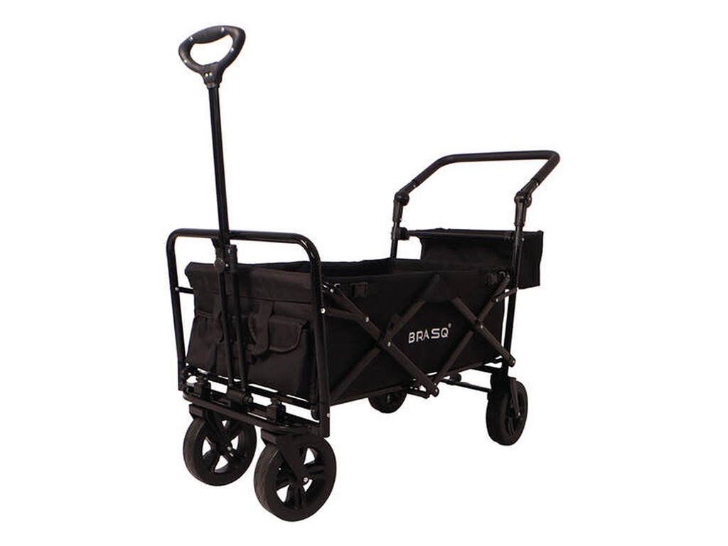 BRASQ 108 liter opvouwbare bolderkar - Black