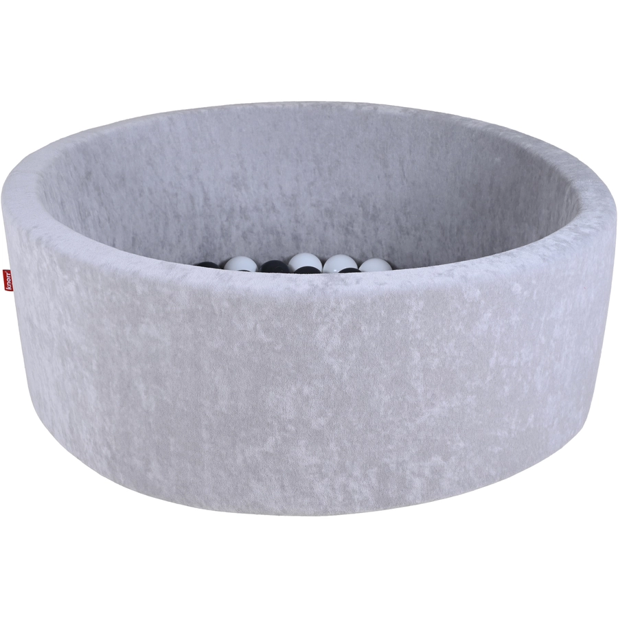 knorr toys® Bällebad soft - Grey - 100 balls greycreme blau