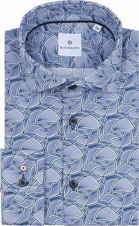 Blue Industry Overhemd Print Blauw 4123.41-KOBALT kopen