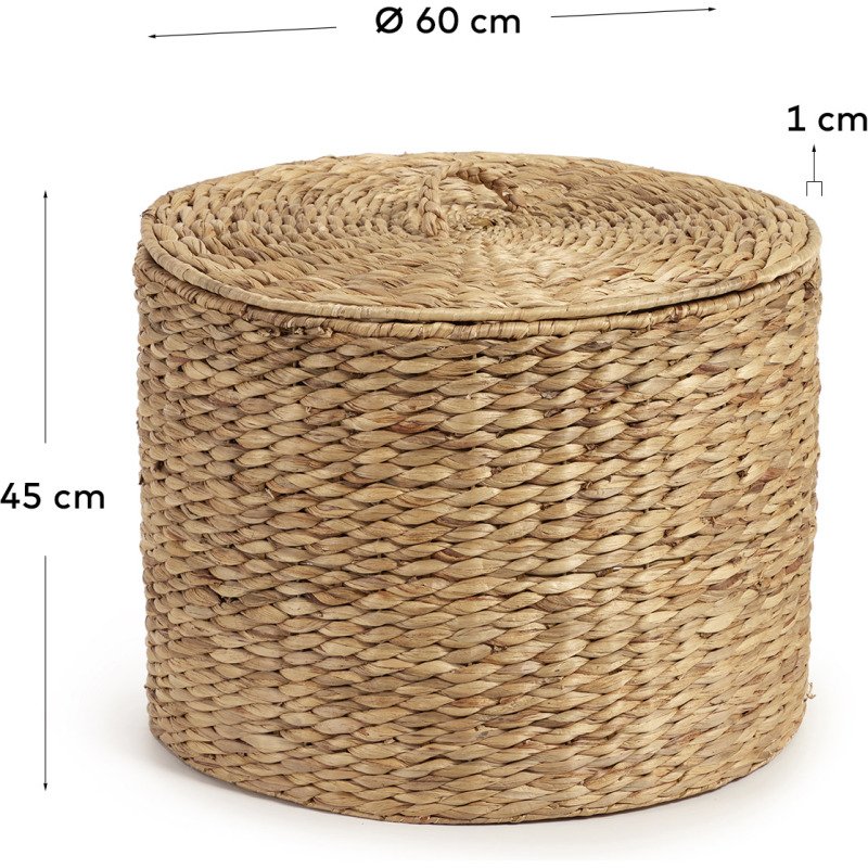 Panier à linge Yessira en fibres naturelles 45 cm