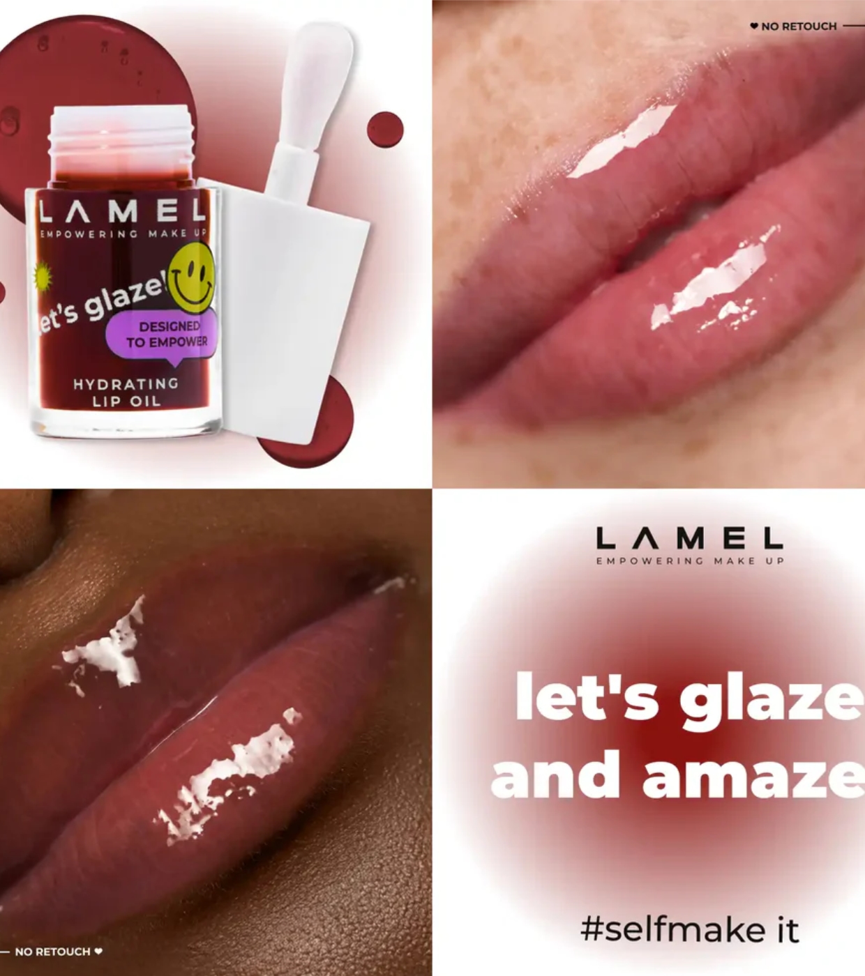Lamel - Óleo Labial  Let's Glaze - 404: Chocolate cookies