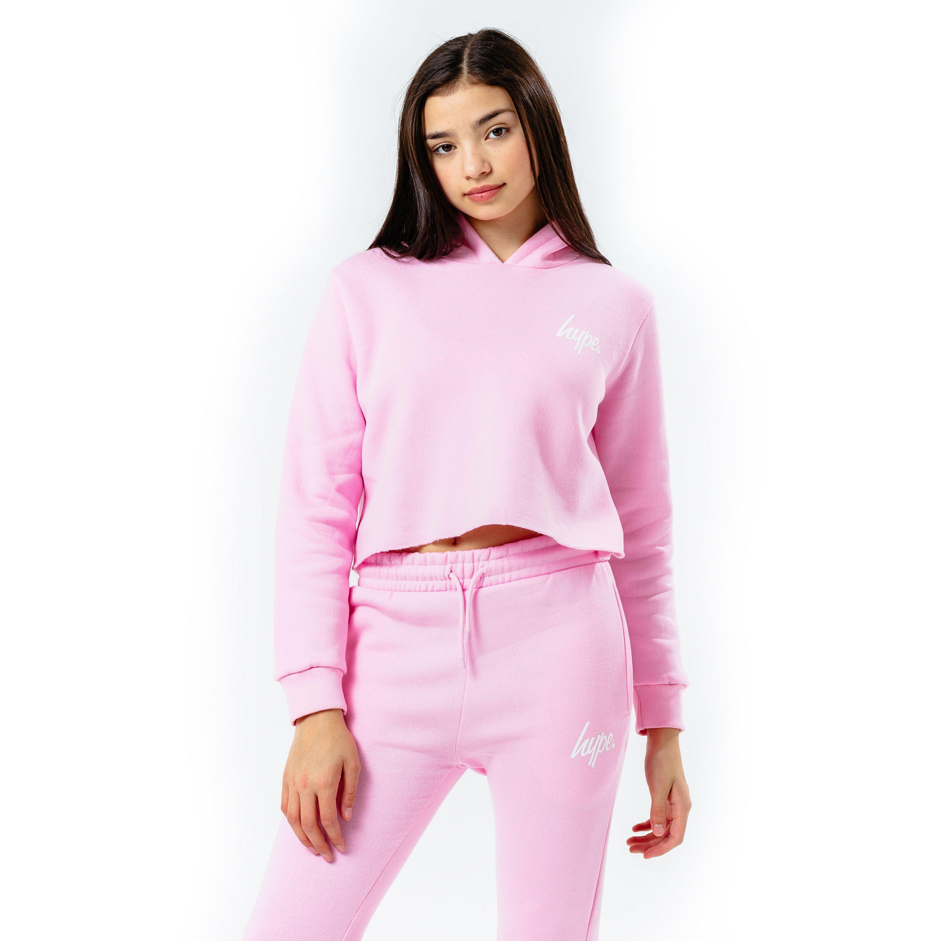 Hype Kids Crop Pullover Hoodie and Jogger Set