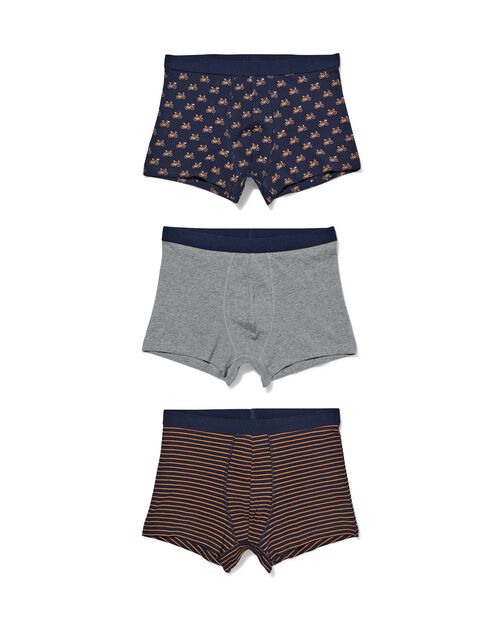 boxers courts en coton extensible vélo homme - lot de 3 jaune
