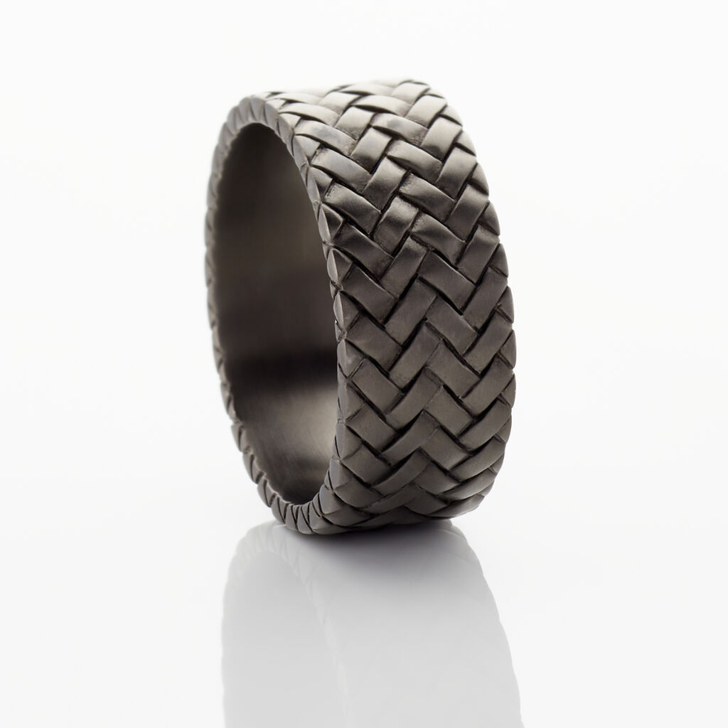 Bague Argent Noir