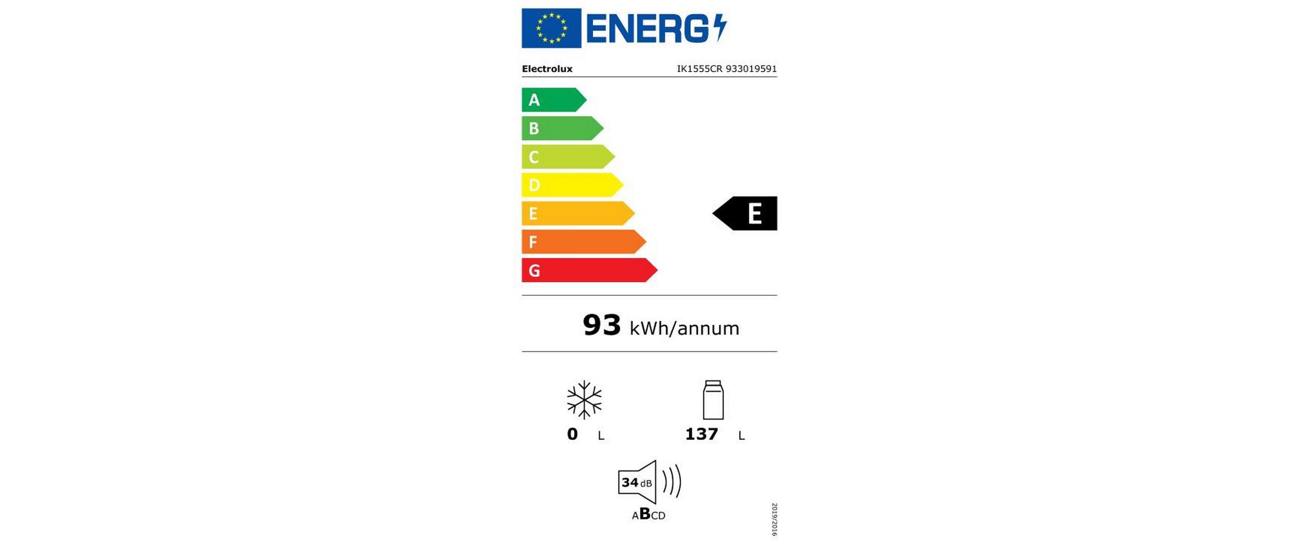 Einbaukühlschrank IK1555CR Rechts/Wechselbar<br>Vollintegrierbarer Kühlschrank mit LED-Beleuchtung, automatischer Abtauung und Türalarm