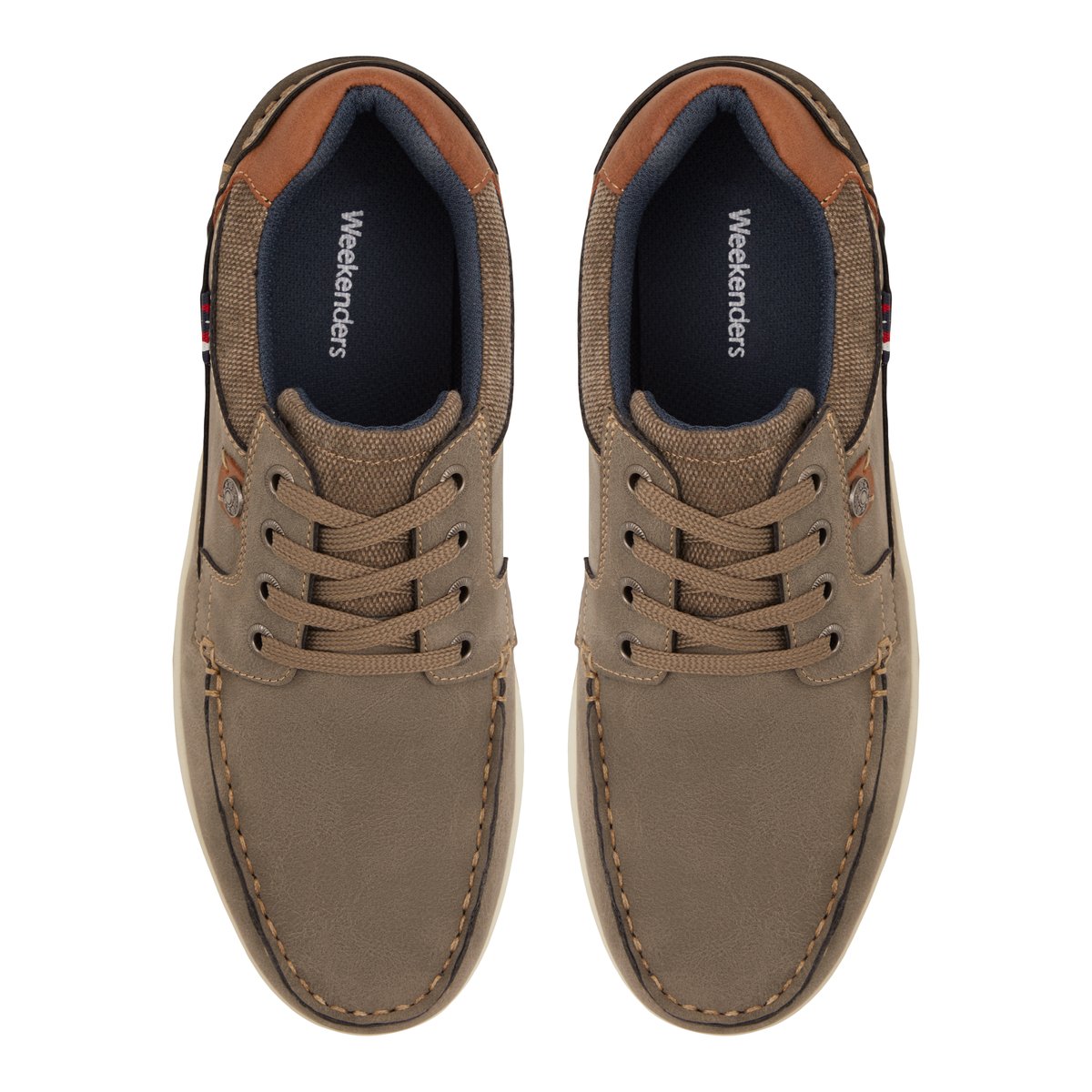 WEEKENDERS-Nyderikith-Chaussure bateau - Talon plat - Kaki