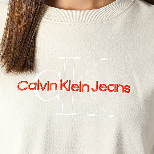 Sweat Crewneck Femme Crop 8165 Beige