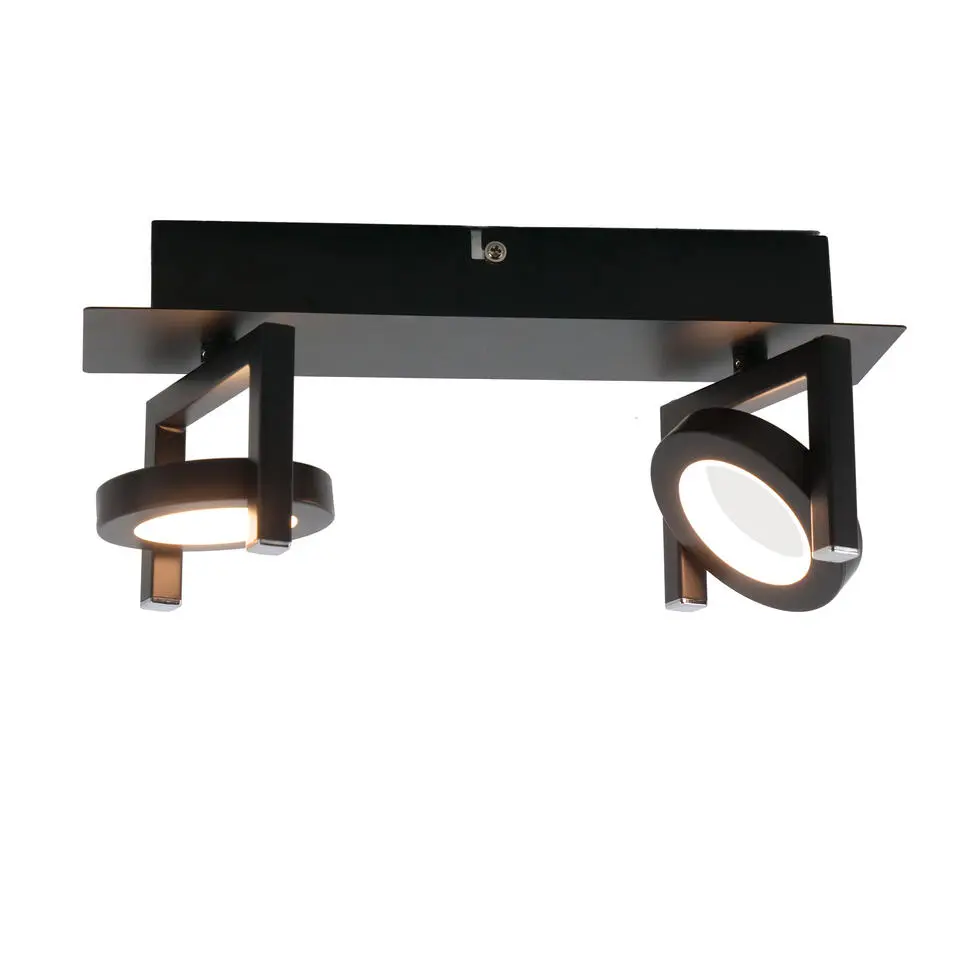 EGLO Trastanello Opbouwspot - LED - 2 lichts - Zwart