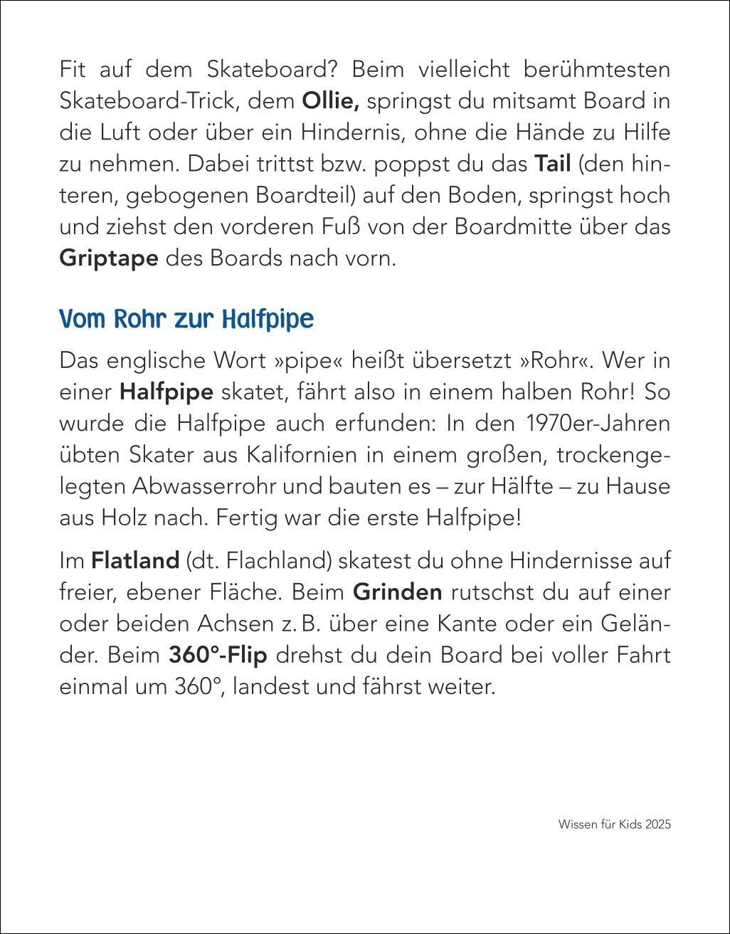 Wissen Kids Tagesabreißkalender 2025