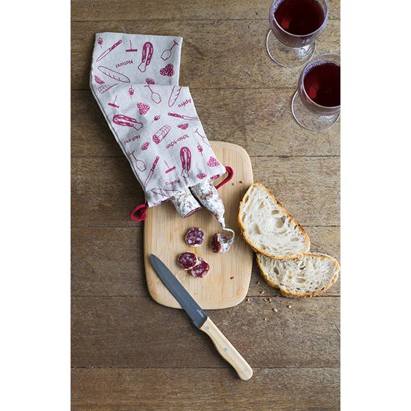 Set apéritif planche, couteau et sac Pebbly