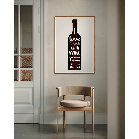 I love to cook with wine - 70x100 cm