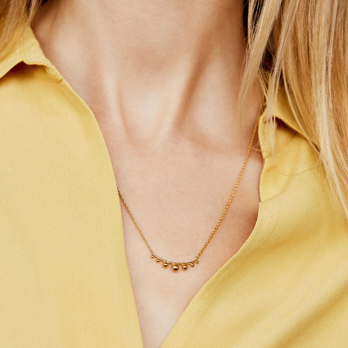 Collier mini torque plaqué or Louise