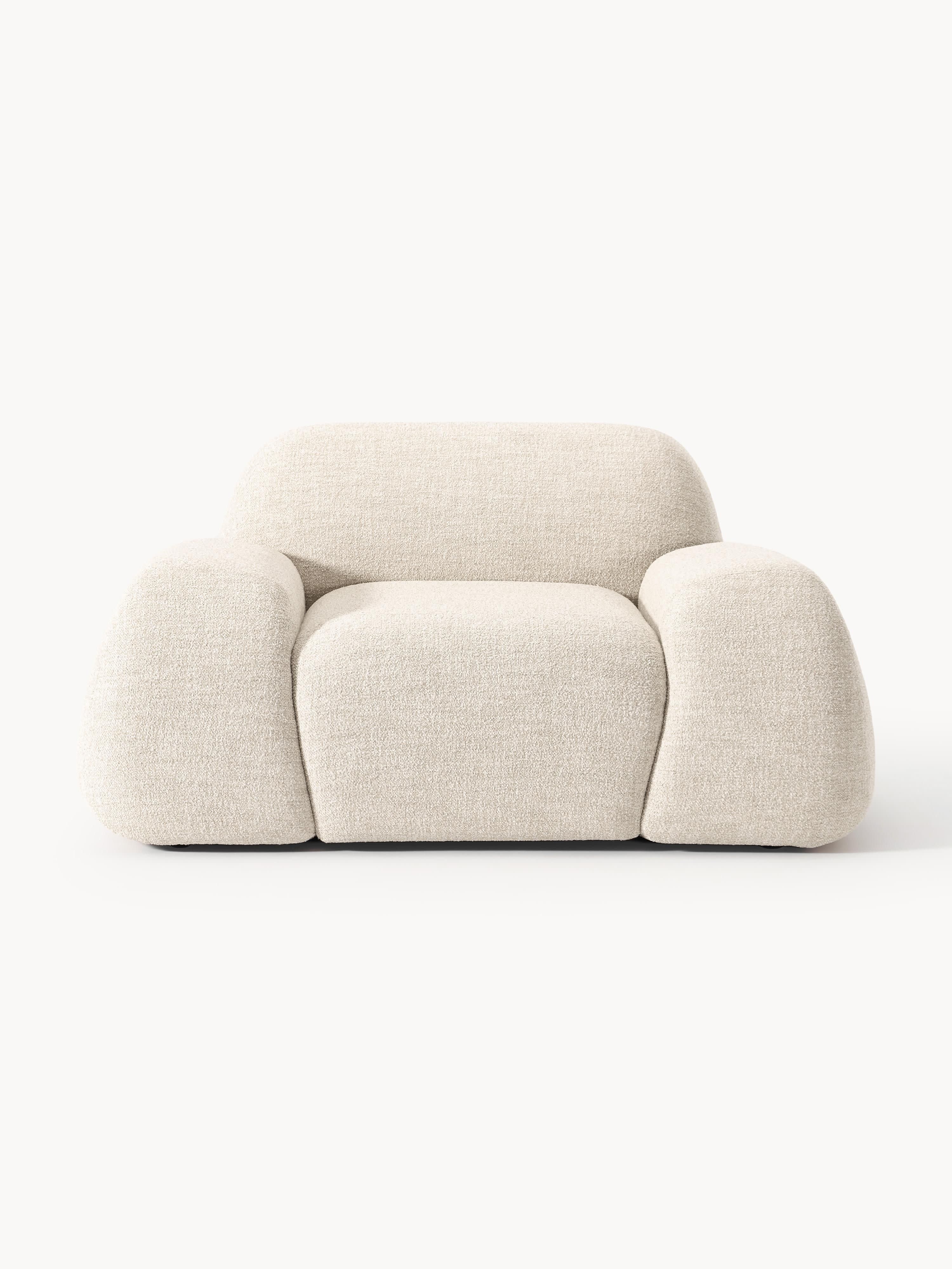 Loungefauteuil Wolke van bouclé