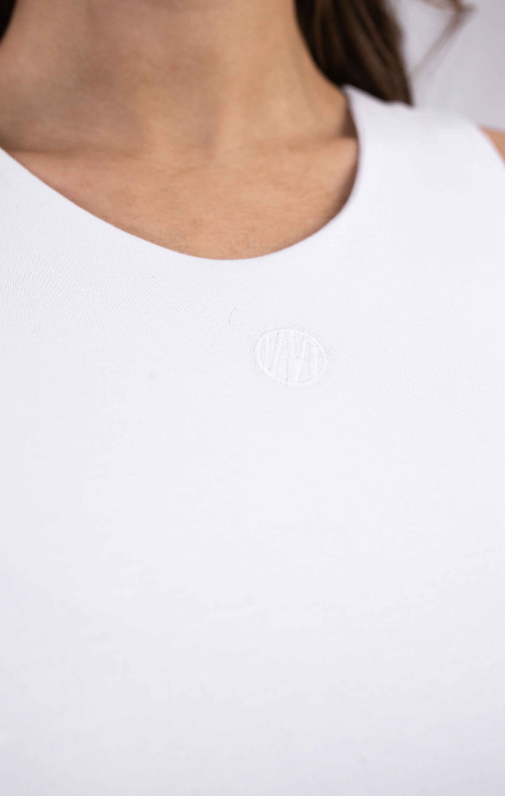 Malelions Motif Crop Top Dames Wit