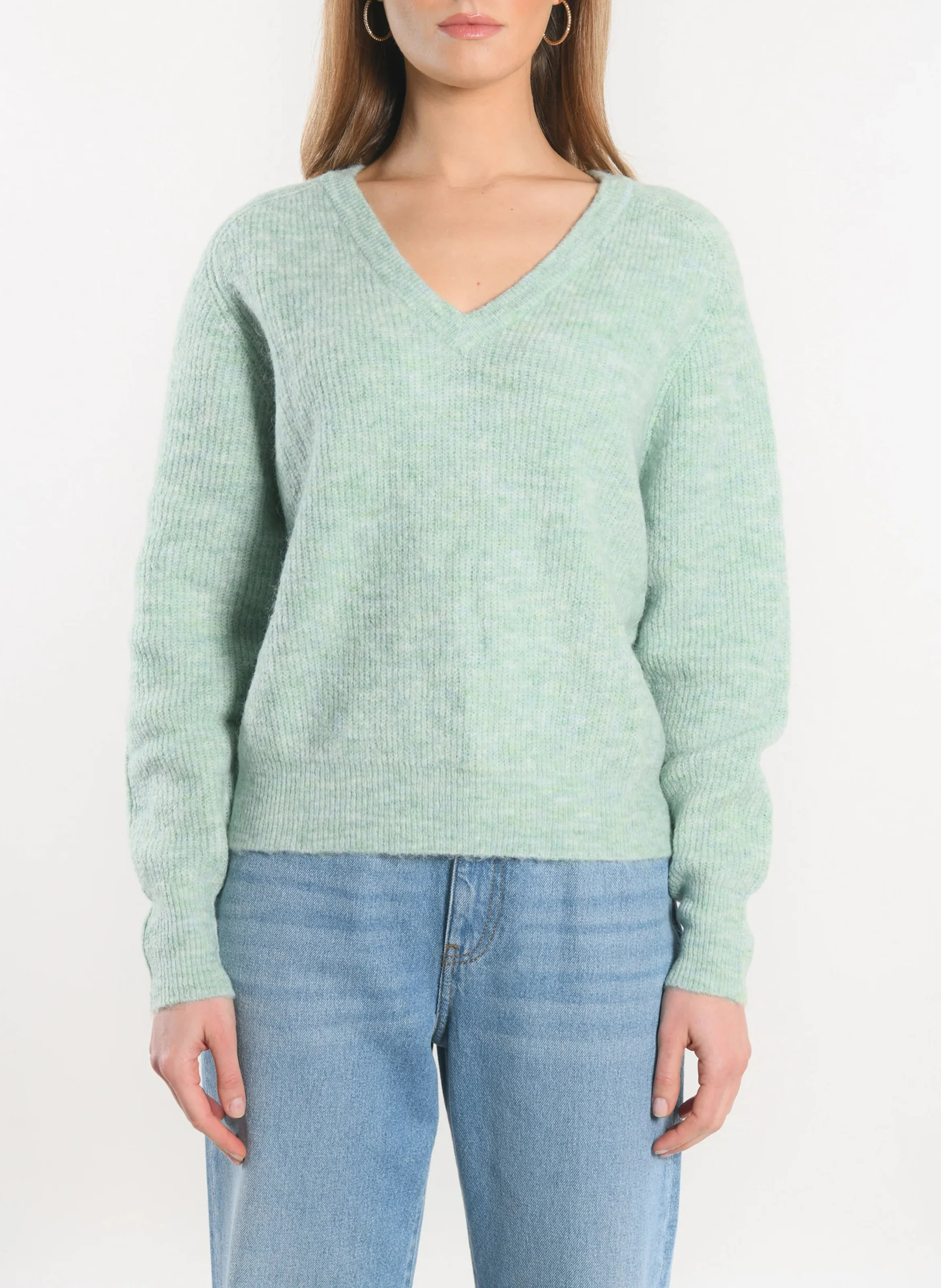 DANNA - Gilet droit col rond| Vert