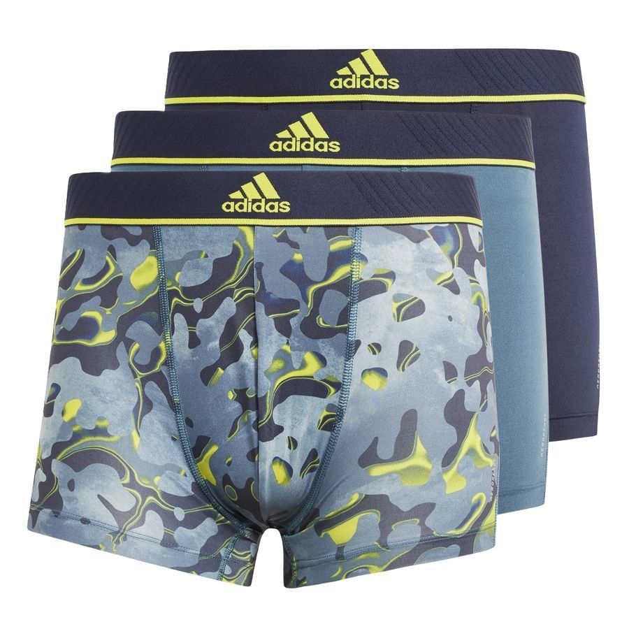 adidas Boxers Active Micro Flex Eco Pack de 3 - Bleu/Jaune