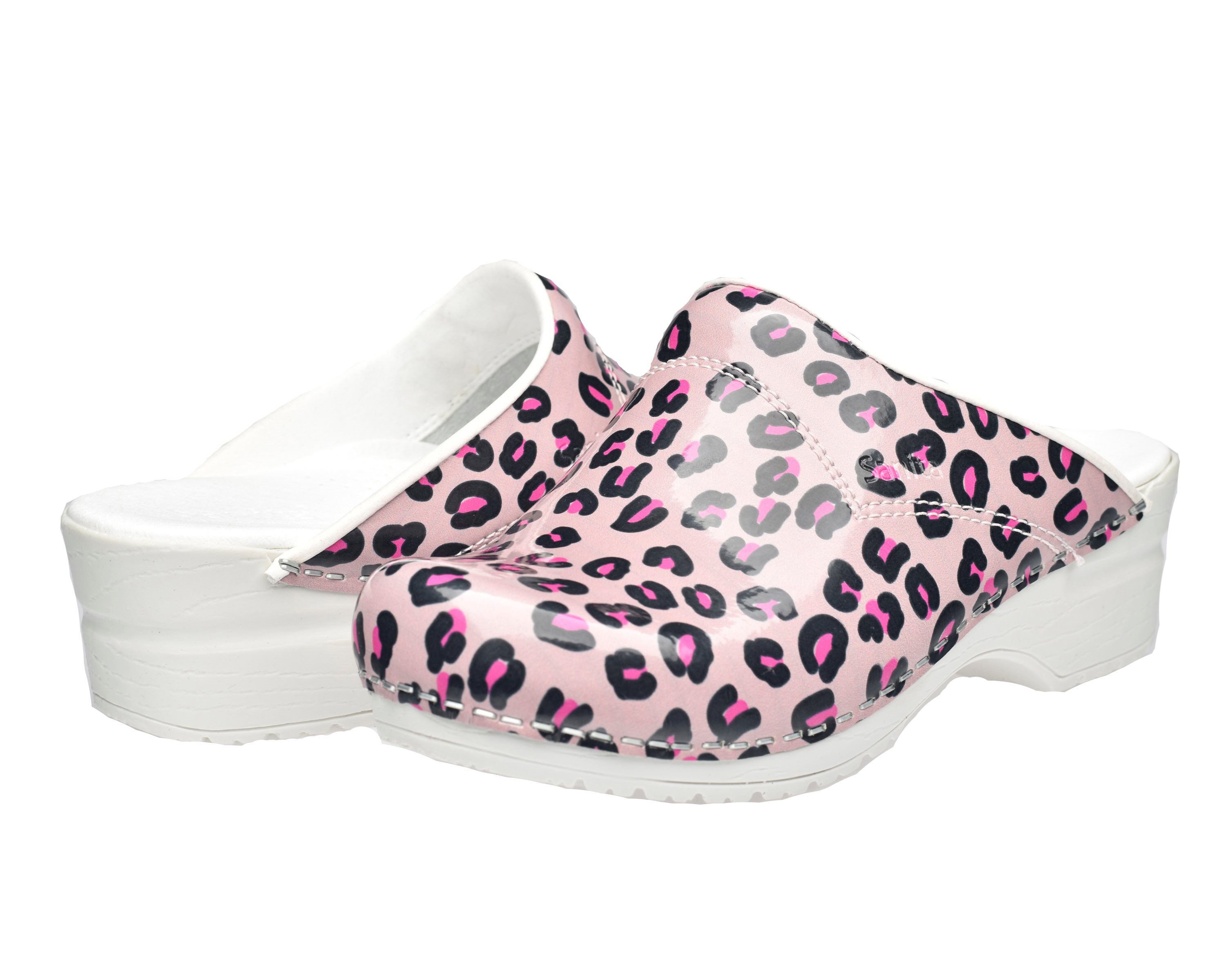 Sanita Flex 314 Wildlife Leopard - Klompen - Luipaard roze - 43