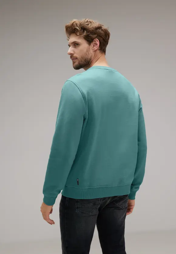 Pullover mit Wording - turquoise green