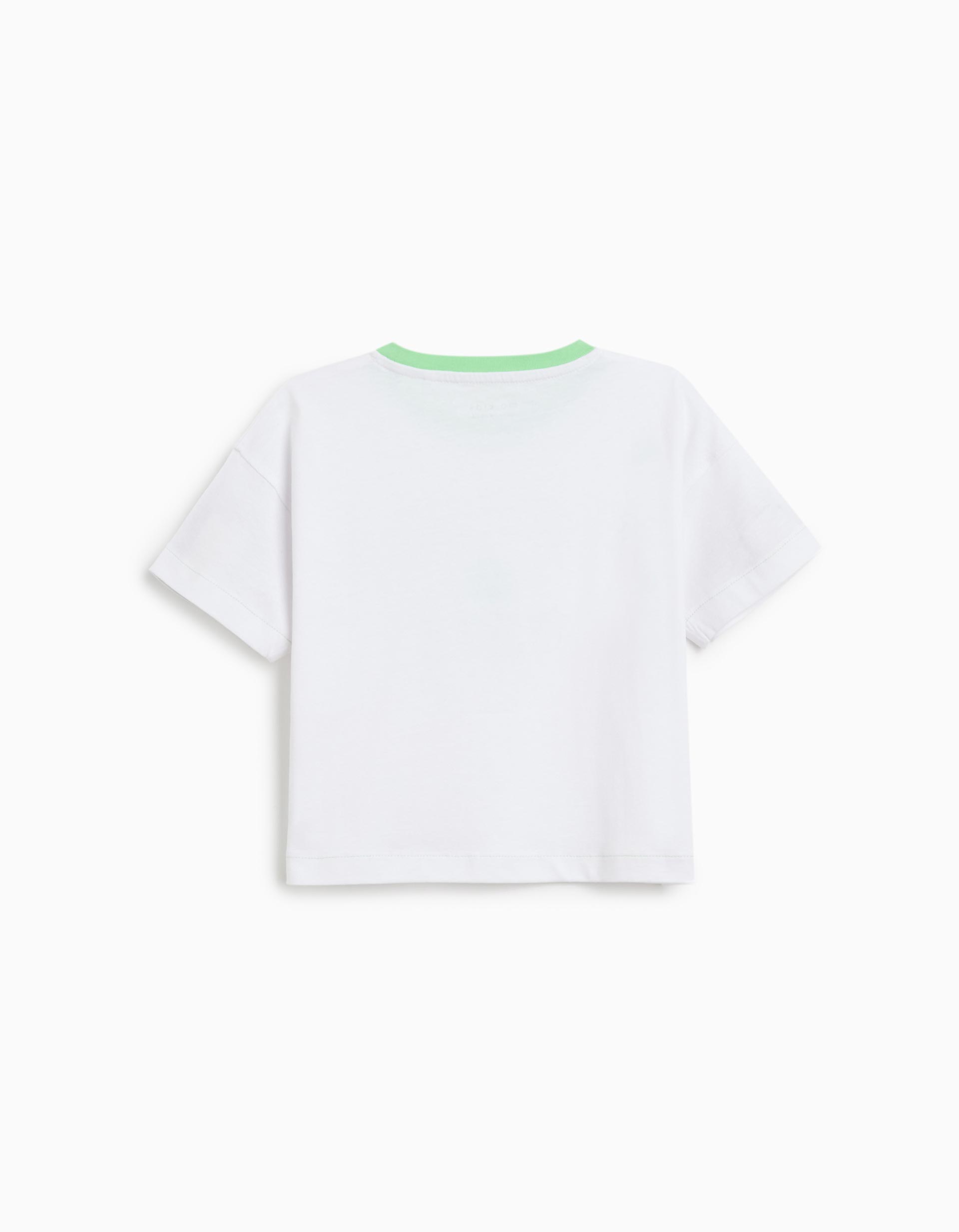 T-shirt Print, Menina, Verde Claro