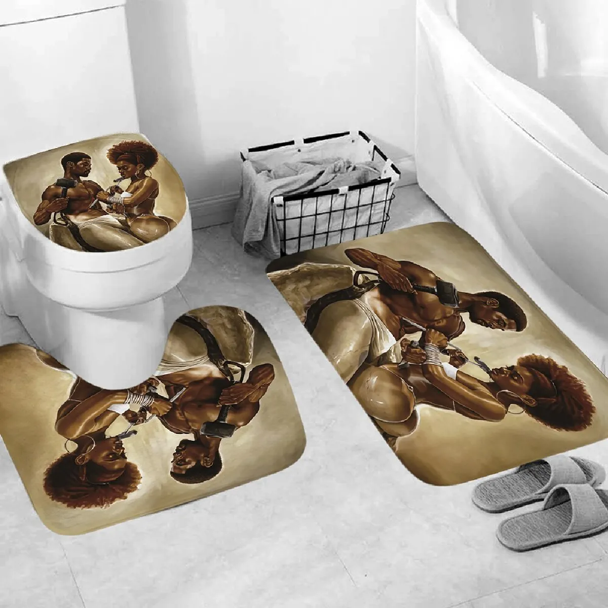 Universal Rideaux de douche africains - Multicolore