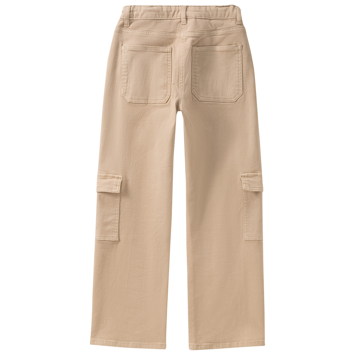 Beatwear Mädchen Cargo-Jeans mit weitem Bein beige