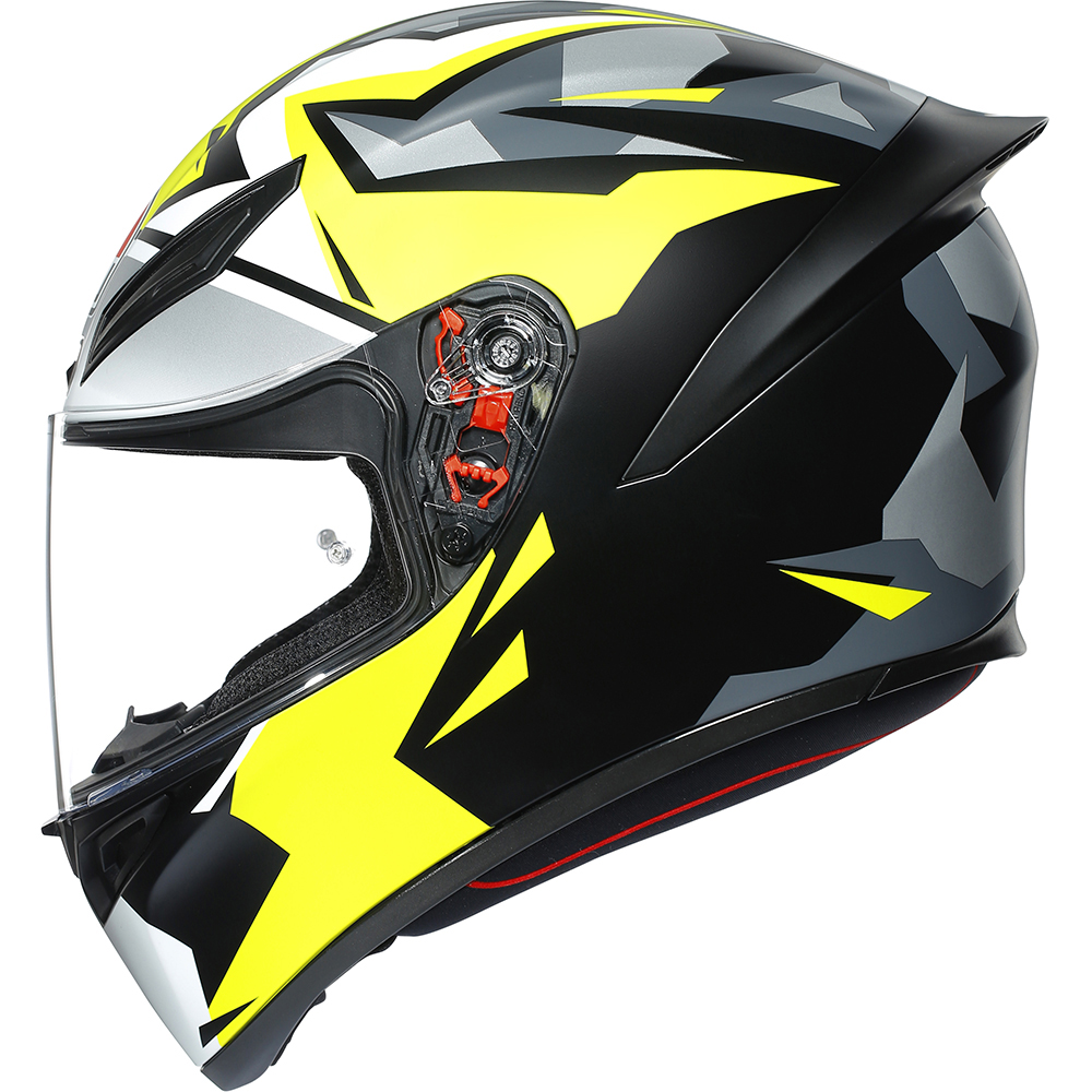 AGV - Casque K1 Mir 2018 Gris / Jaune / Noir / Blanc