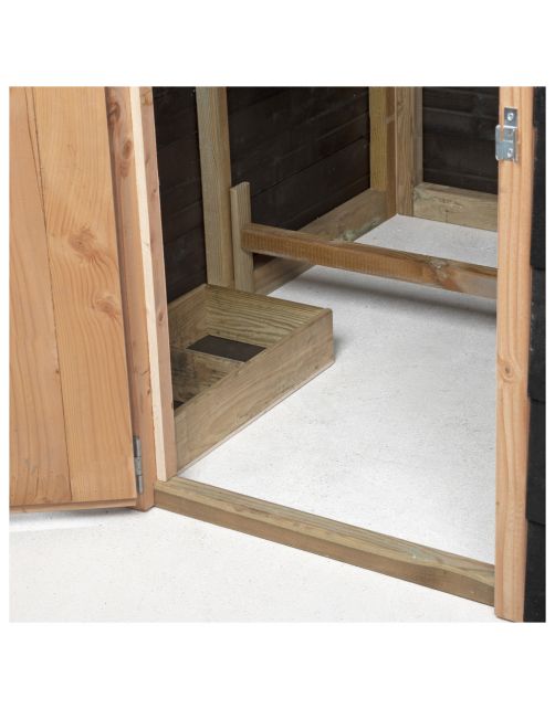 Voldux Hooiberg Mees - Kippenhok - 150x150x235 cm Zwart