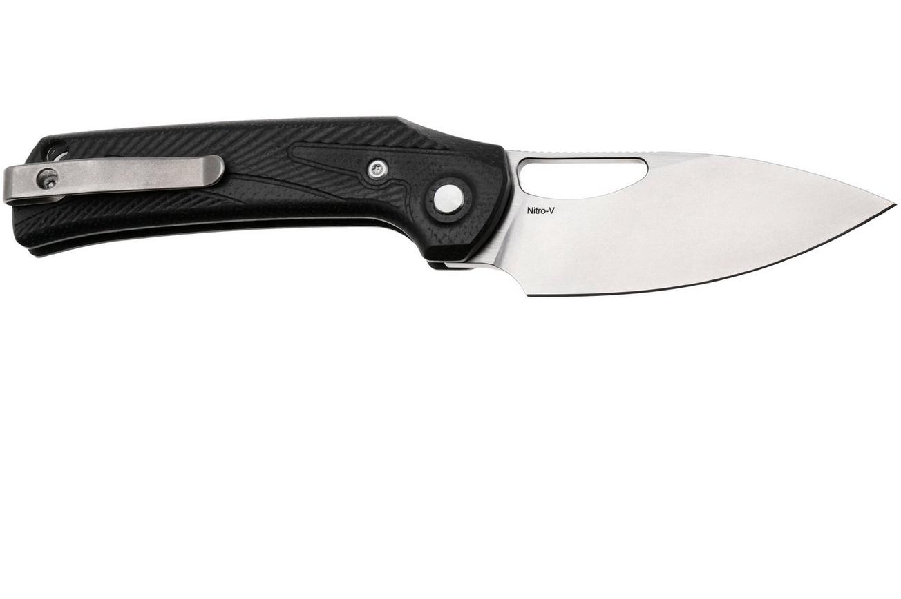 Reate PL-XE Stonewashed Nitro-V, Black Micarta, zakmes