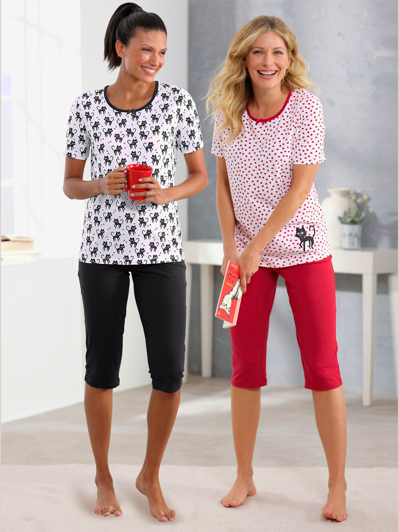 Pyjamas courts jersey fin