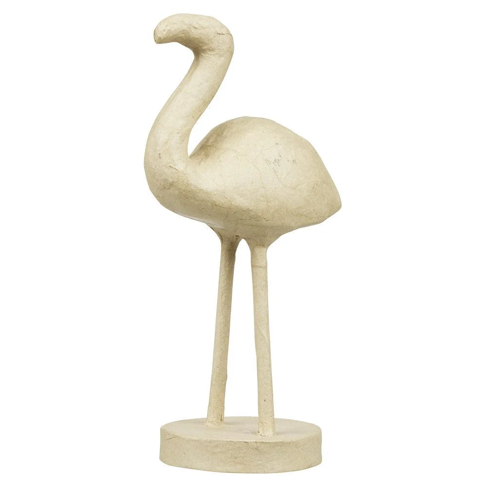 Flamand rose en papier maché