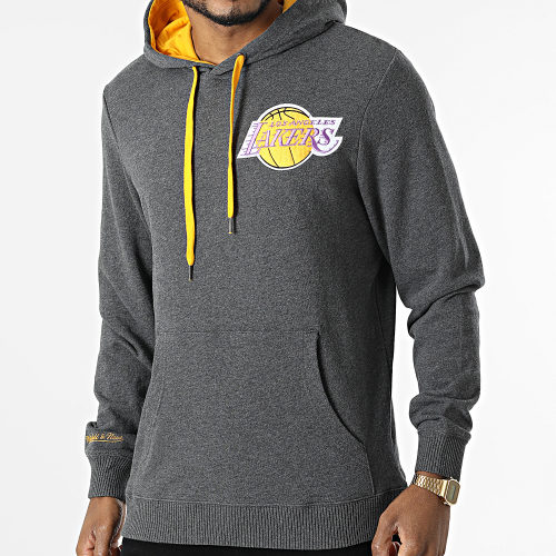 Sweat Capuche Classic French Terry Los Angeles Lakers Gris Anthracite Chiné