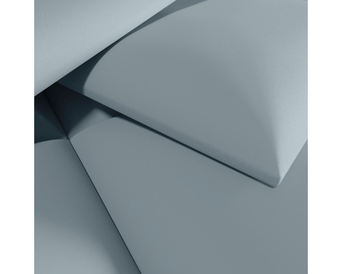Wandkussen print, rookblauw, geweven look, 30 x 90 cm