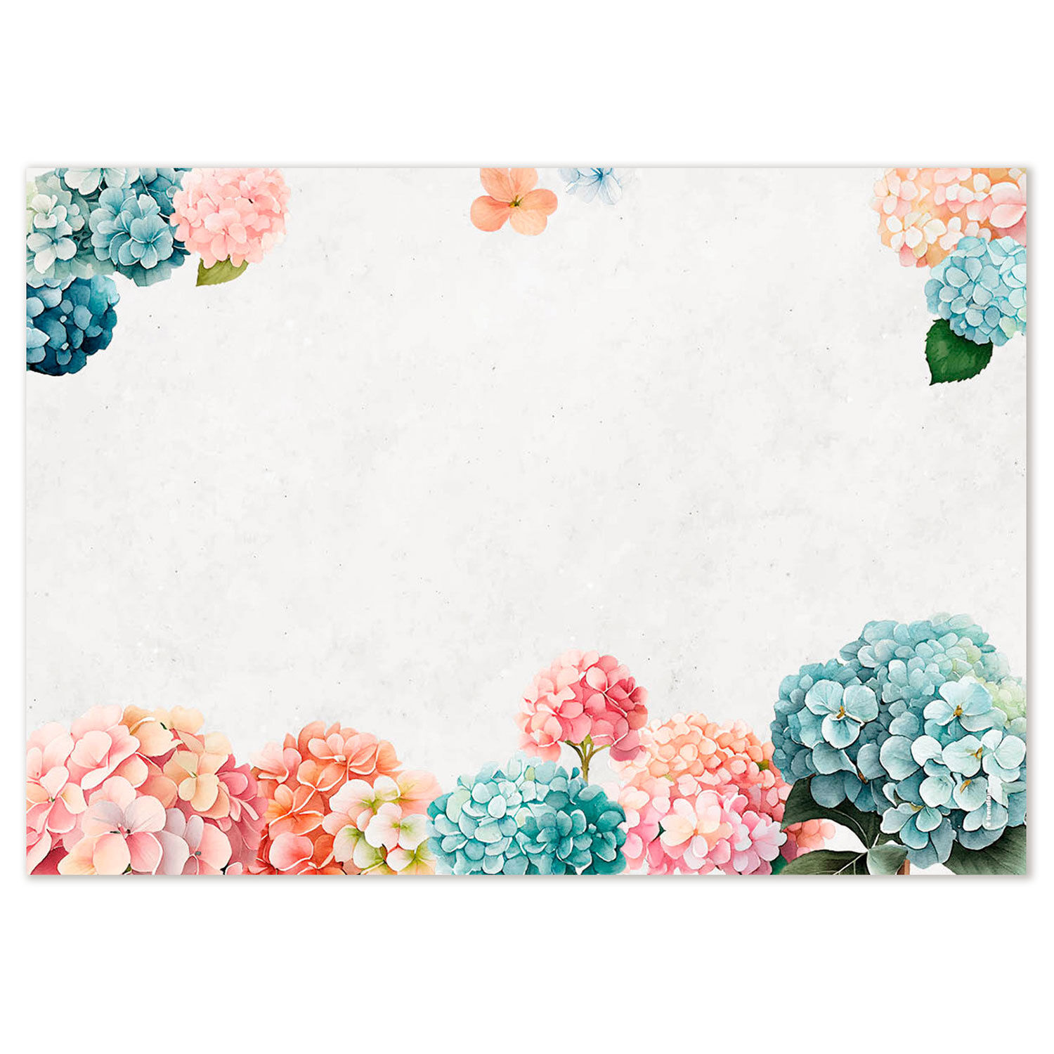 Papiertischset Hortensia