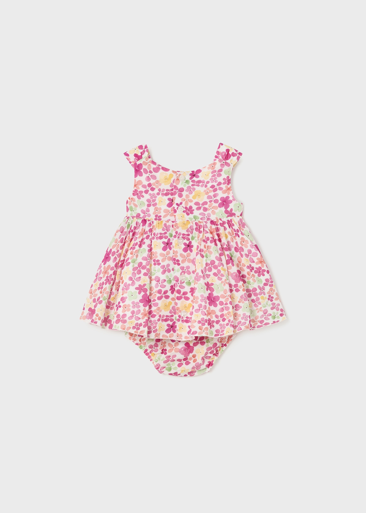 Vestido estampado com capa para fralda para recém-nascido