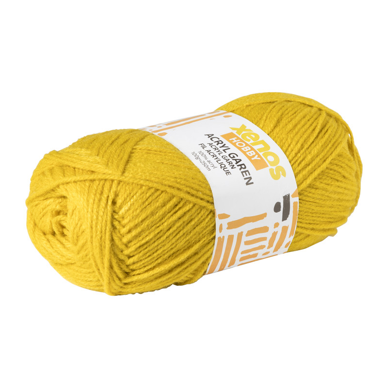Garen acryl - okergeel - 100 meter
