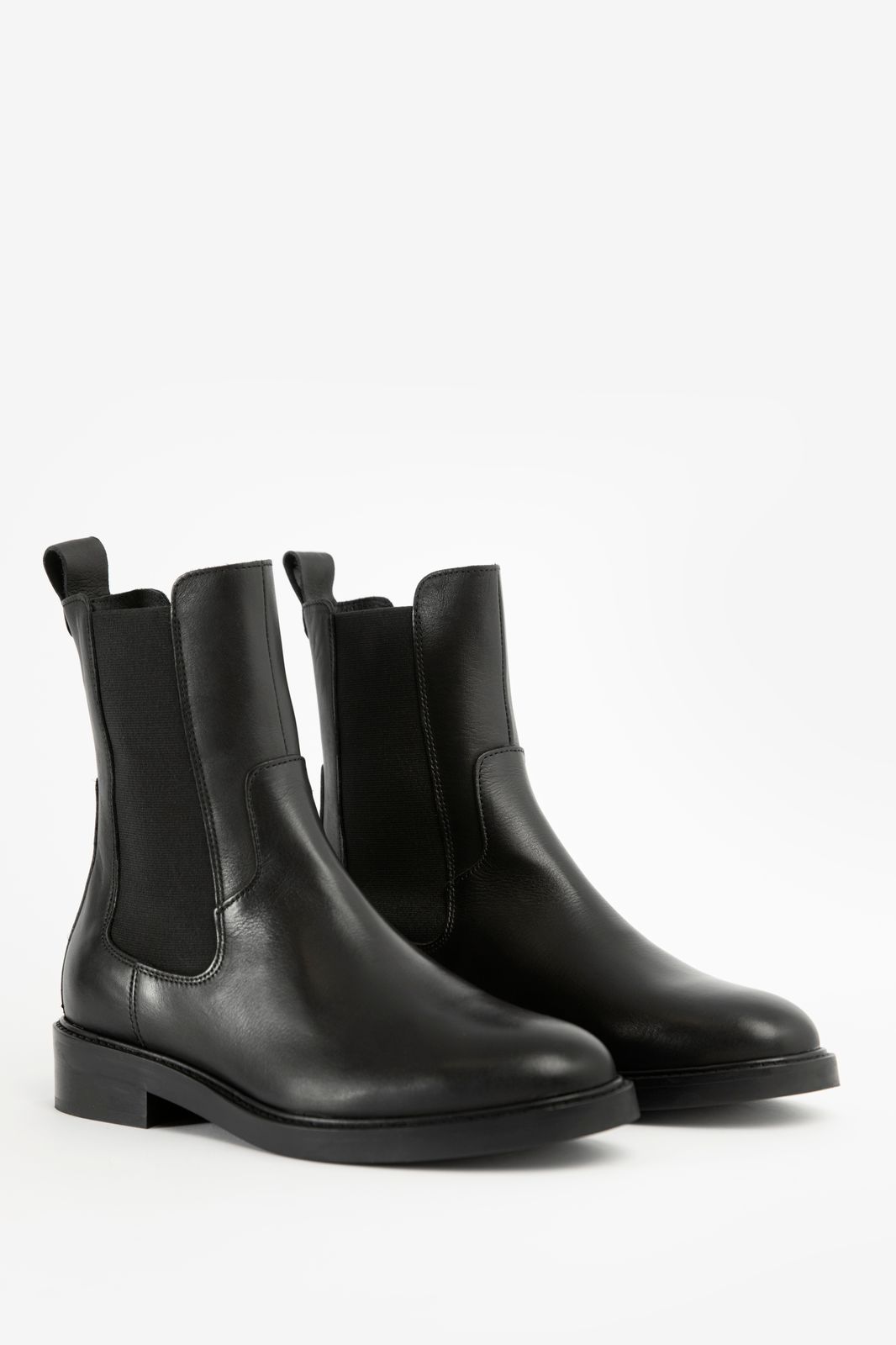 Zwarte leren chelsea boots