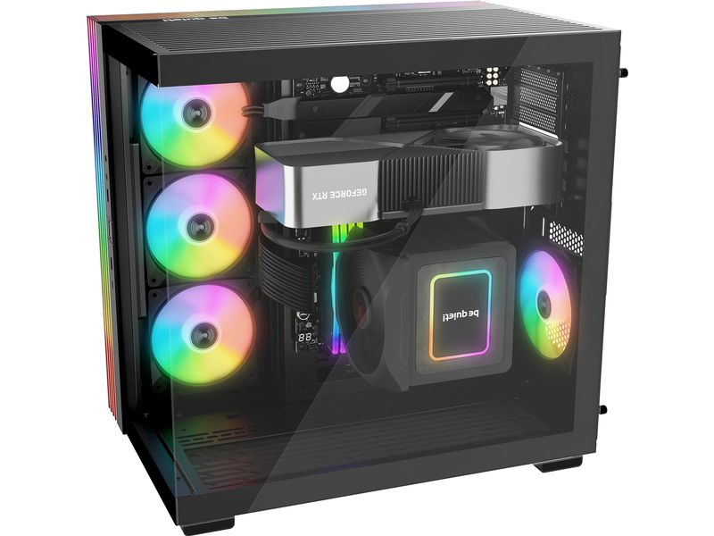 be quiet! PC-Gehäuse Light Base 600 LX Schwarz Vielseitig einsetzbarer Midi-Tower mit Sichtfenster