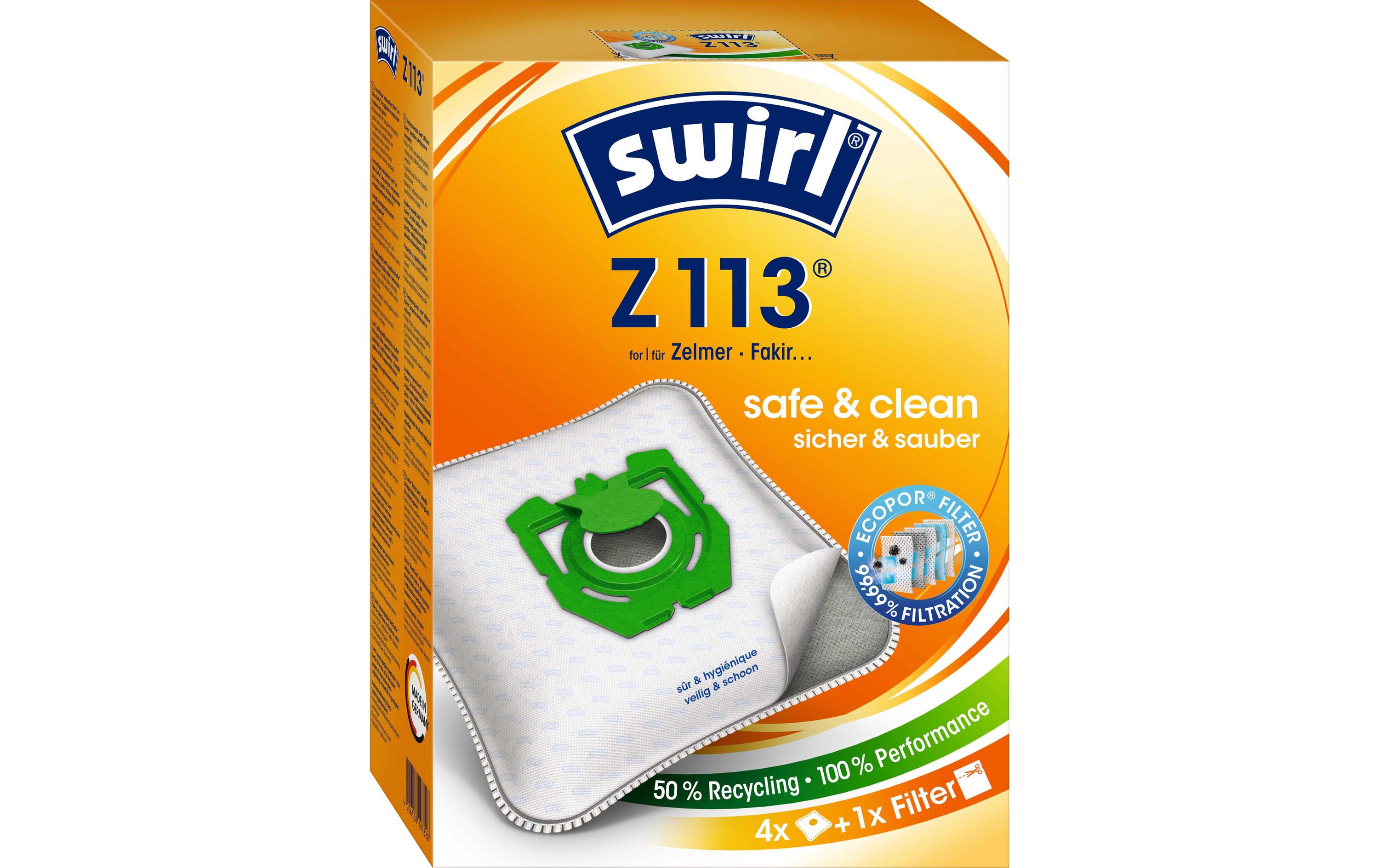 Staubfilterbeutel Z 113 EcoPor 4 StückErsatz-Staubbeutel