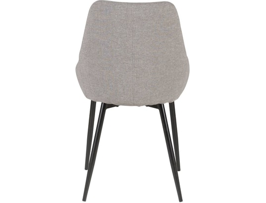 CONCEPT1 - Chaise Lot de 2 C. Bari gris clair tissu