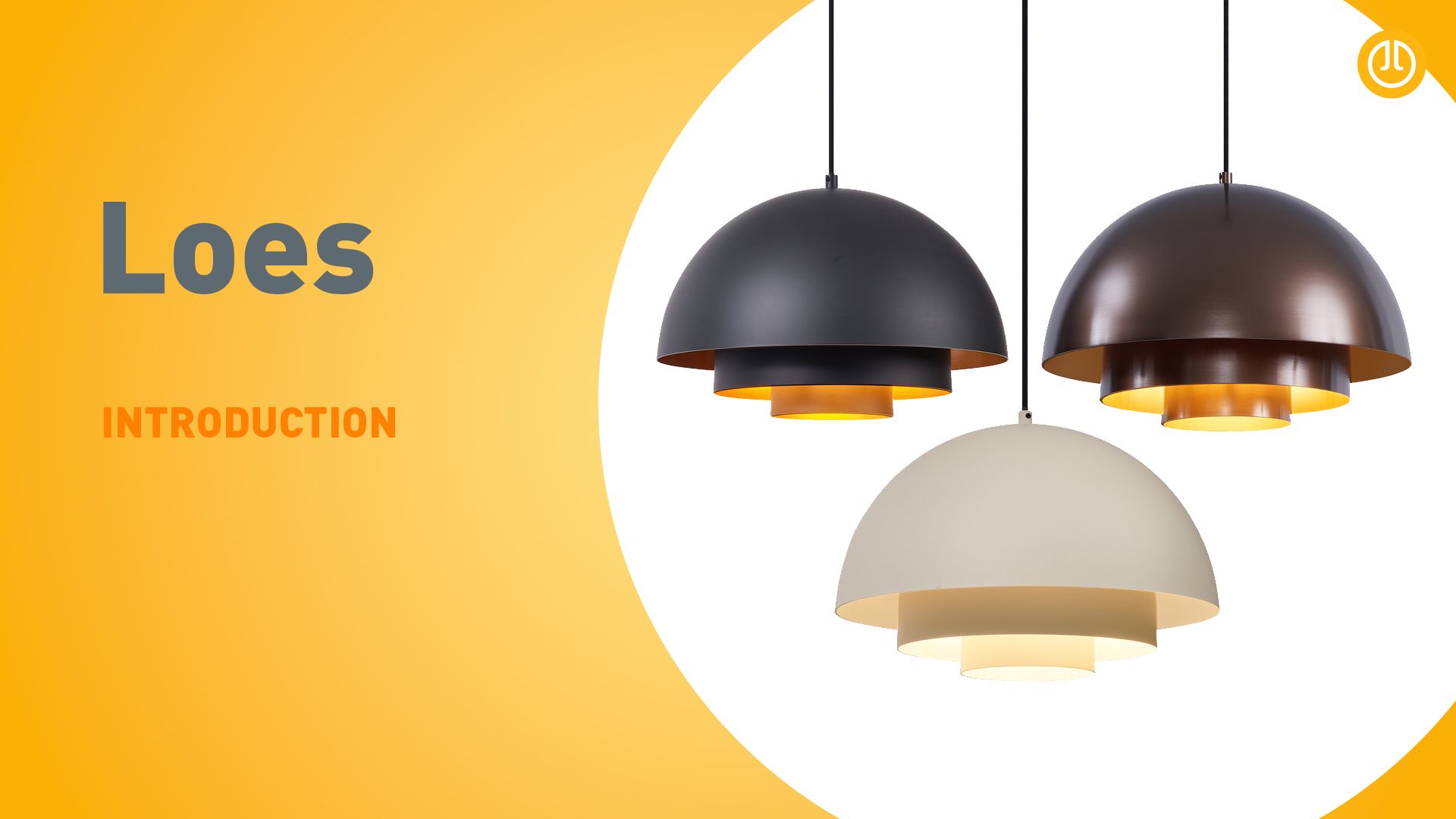 Scandinavische hanglamp donkerbrons met gouden binnenkant - Loes