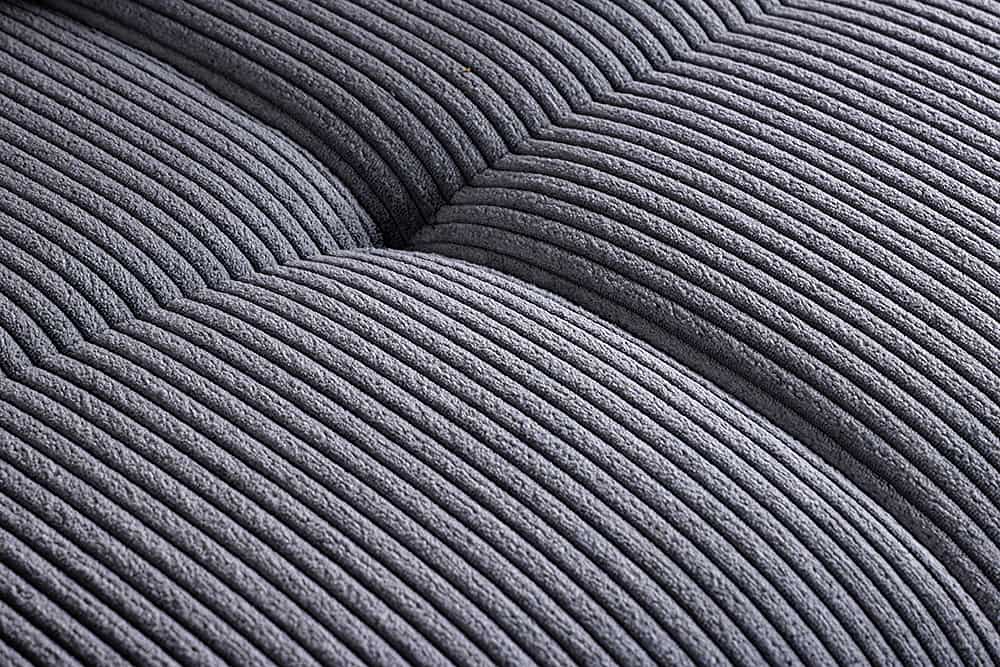 Modernes XXL Sofa ELEGANCIA 285cm anthrazit Cord inklusive Kissen Bigsofa
