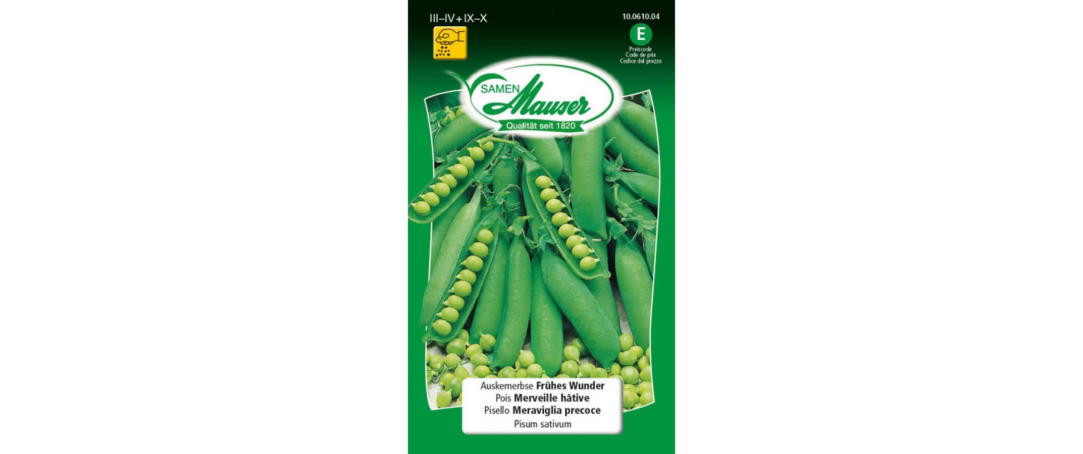 Auskernerbse Frühe HarzerinGemüsesamen