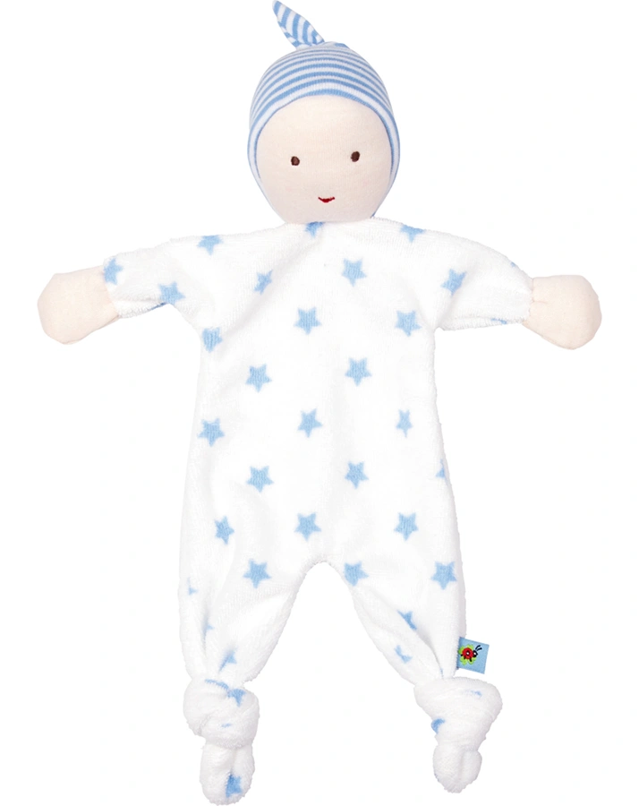 Mein erstes Schmusetuch BABY GLÜCK in hellblau