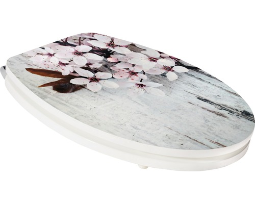 form&style toiletzitting MDF Flower met soft-close mechanisme en eenvoudig afneembaar