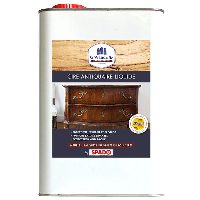 Cire antiquaire bois ciré St Wandrille 5L