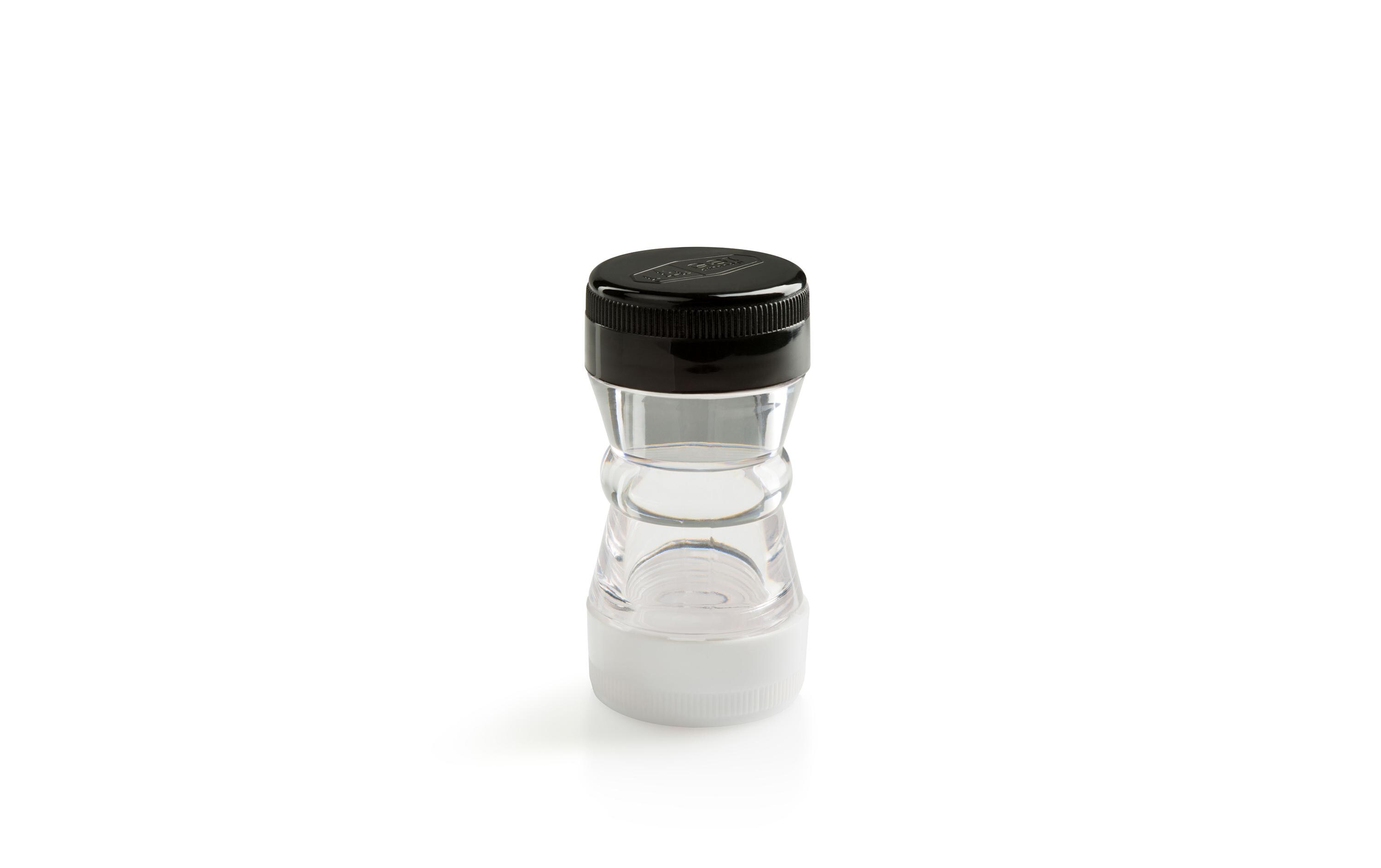 Gewürzstreuer Shaker, 9 + 15 ml TransparentSalz + Pfefferstreuer, dosierbar