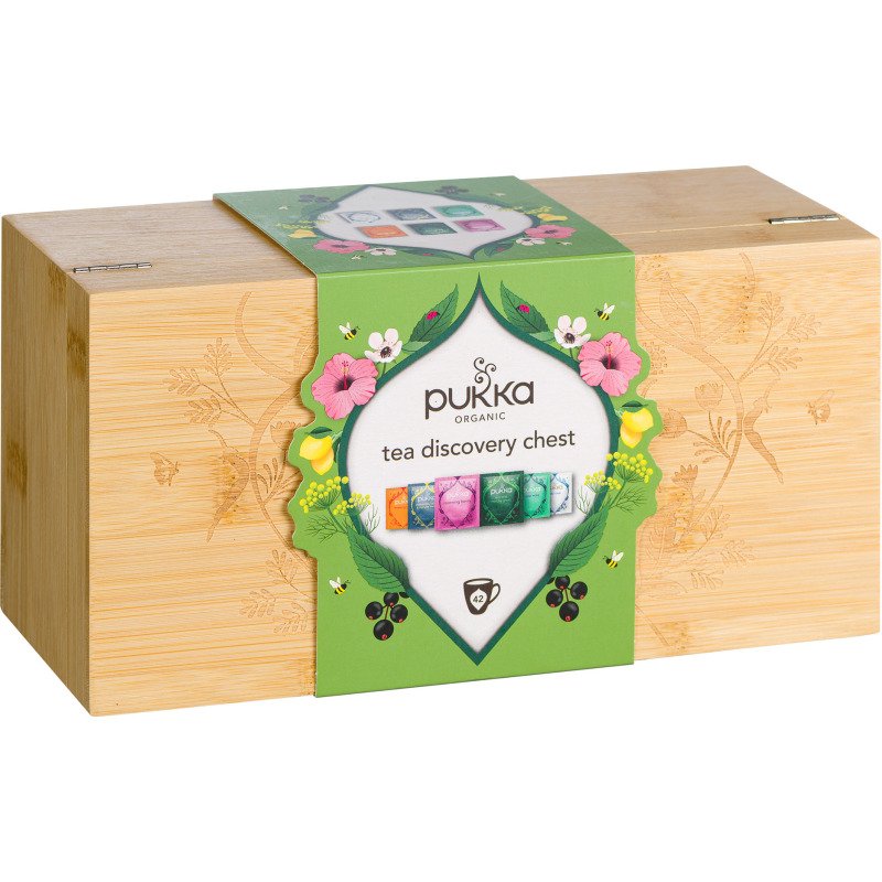 Thés et infusions Sélection Bio Pukka - Coffret en bambou de 42 sachets